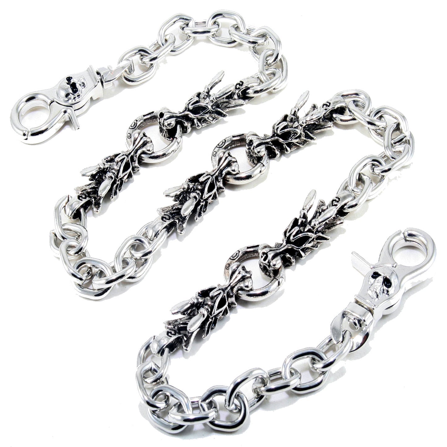 DK EMO Dragon Connect Classic Biker Trucker Jean Wallet Chain (27") Silver CS01