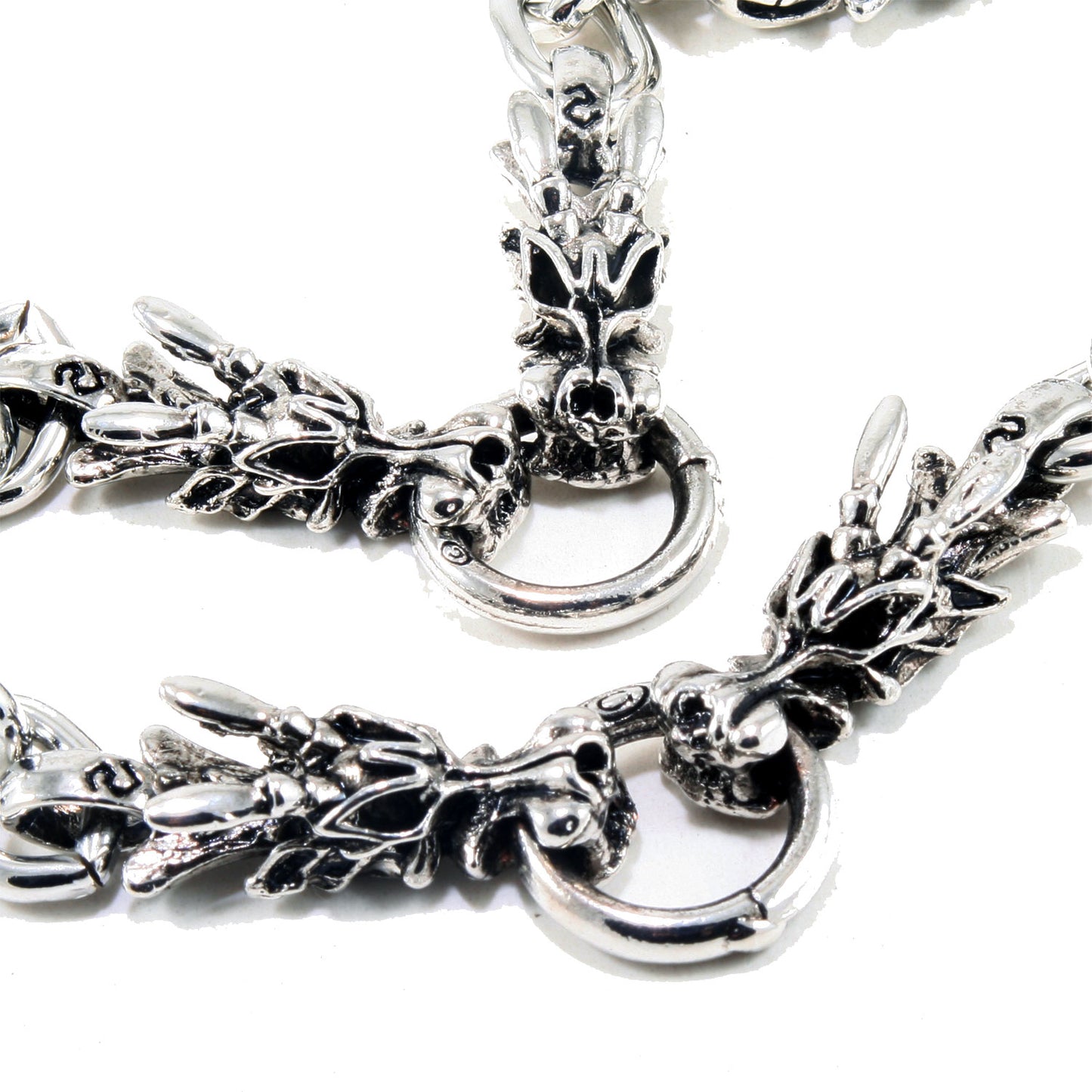 DK EMO Dragon Connect Classic Biker Trucker Jean Wallet Chain (27") Silver CS01