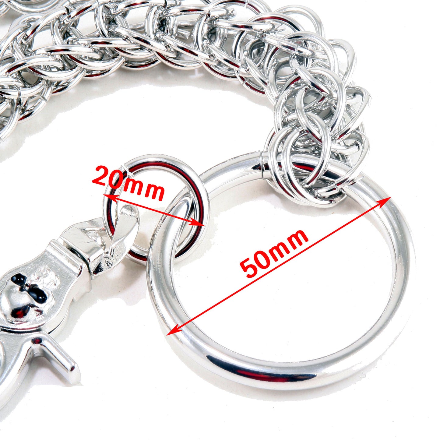 DK Heavy Monster Rope Biker Trucker Key Jean Wallet Chain (26") Silver CS05