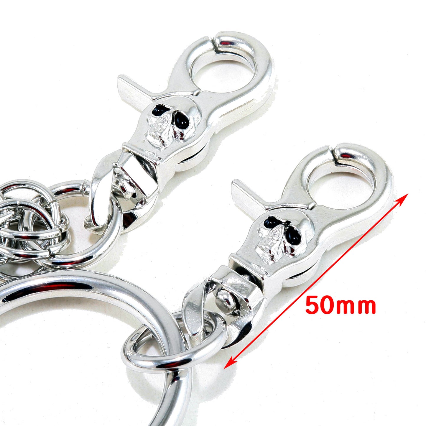DK Heavy Monster Rope Biker Trucker Key Jean Wallet Chain (26") Silver CS05