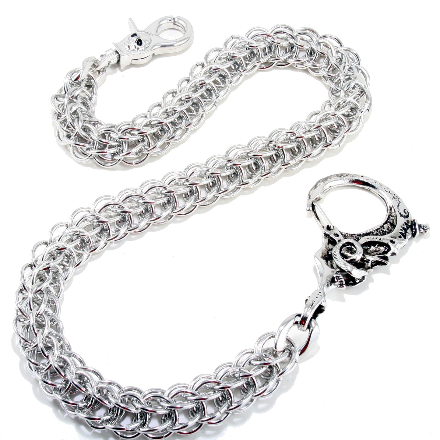 DK Heavy Monster Rope Biker Trucker Key Jean Wallet Chain (22"/26") Silver CS05Skull