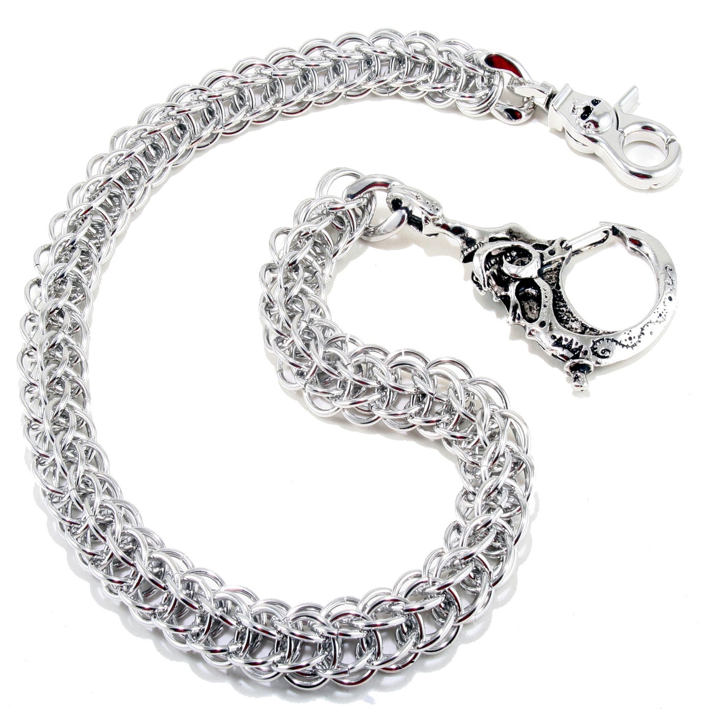 DK Heavy Monster Rope Biker Trucker Key Jean Wallet Chain (22"/26") Silver CS05Skull