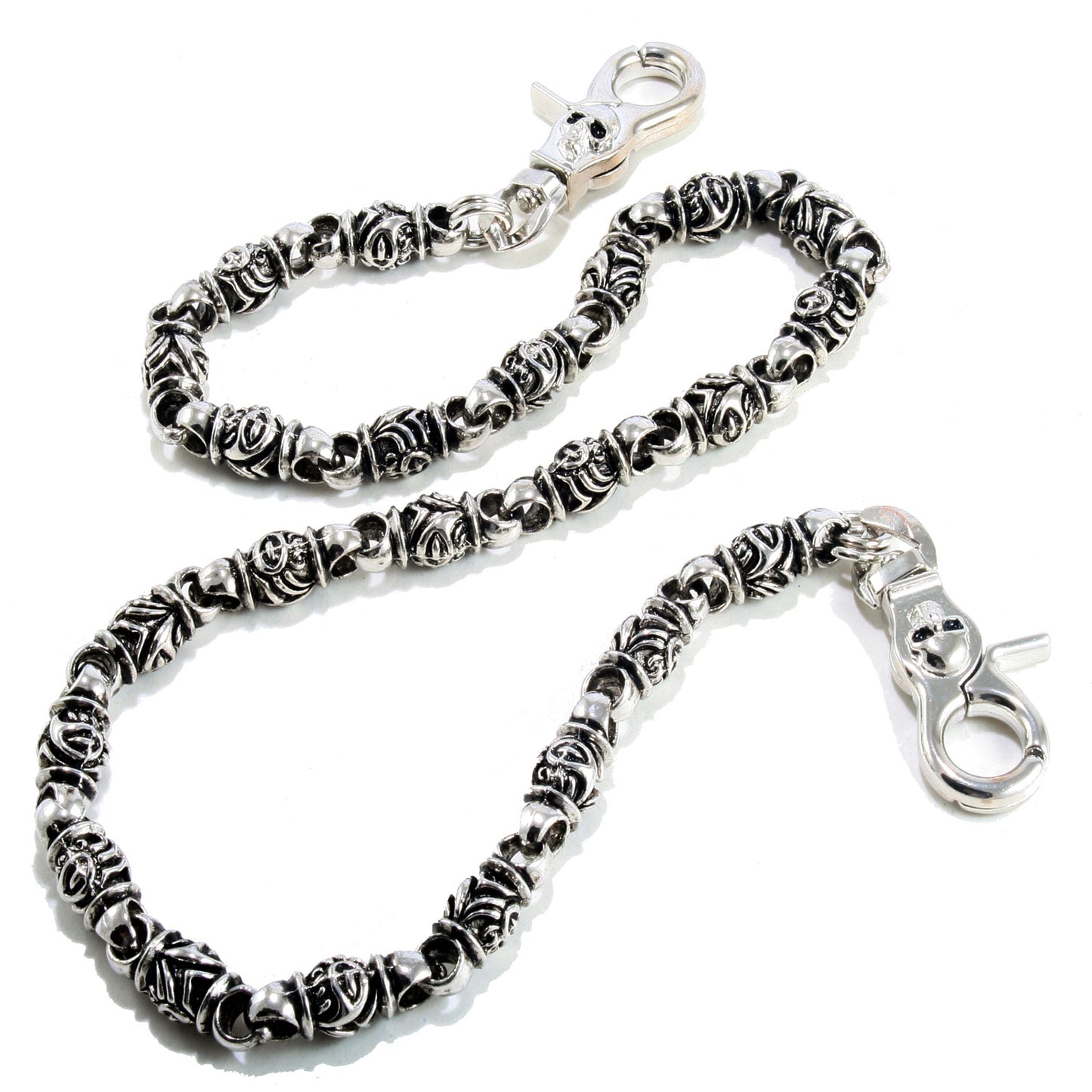 DK Strong Gothic Decoration Biker Trucker Key Jean Wallet Chain (27") Silver CS109