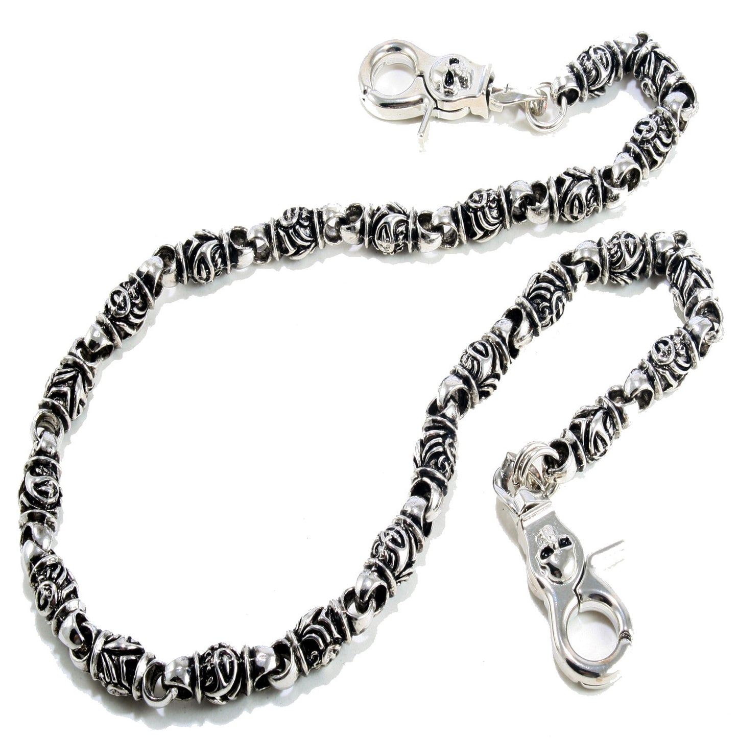 DK Strong Gothic Decoration Biker Trucker Key Jean Wallet Chain (27") Silver CS109