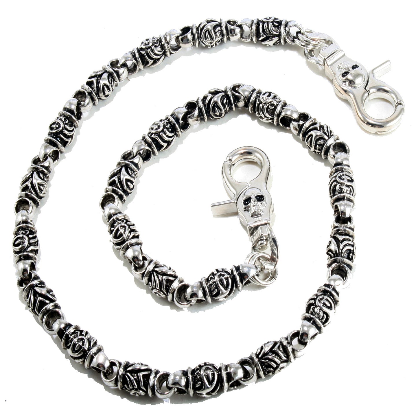 DK Strong Gothic Decoration Biker Trucker Key Jean Wallet Chain (27") Silver CS109