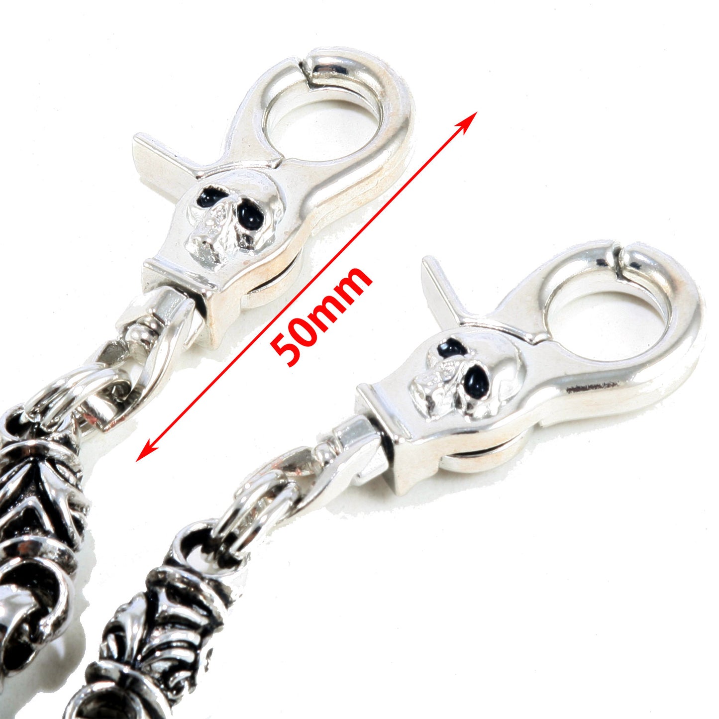 DK Strong Gothic Decoration Biker Trucker Key Jean Wallet Chain (27") Silver CS109