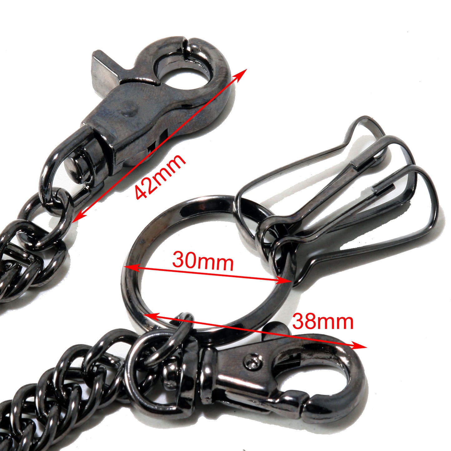 DK Simple Twist Biker Trucker Keychain Key Jean Wallet Chain (23") CS130MLT