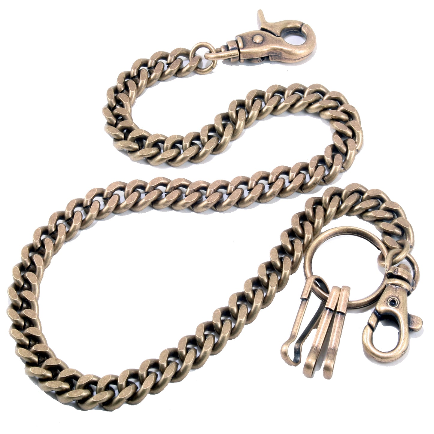 DK EMO Thick Basic Biker Trucker Keychain Key Jean Wallet Chain (23") BRN,SLV,BLK CS150MLT