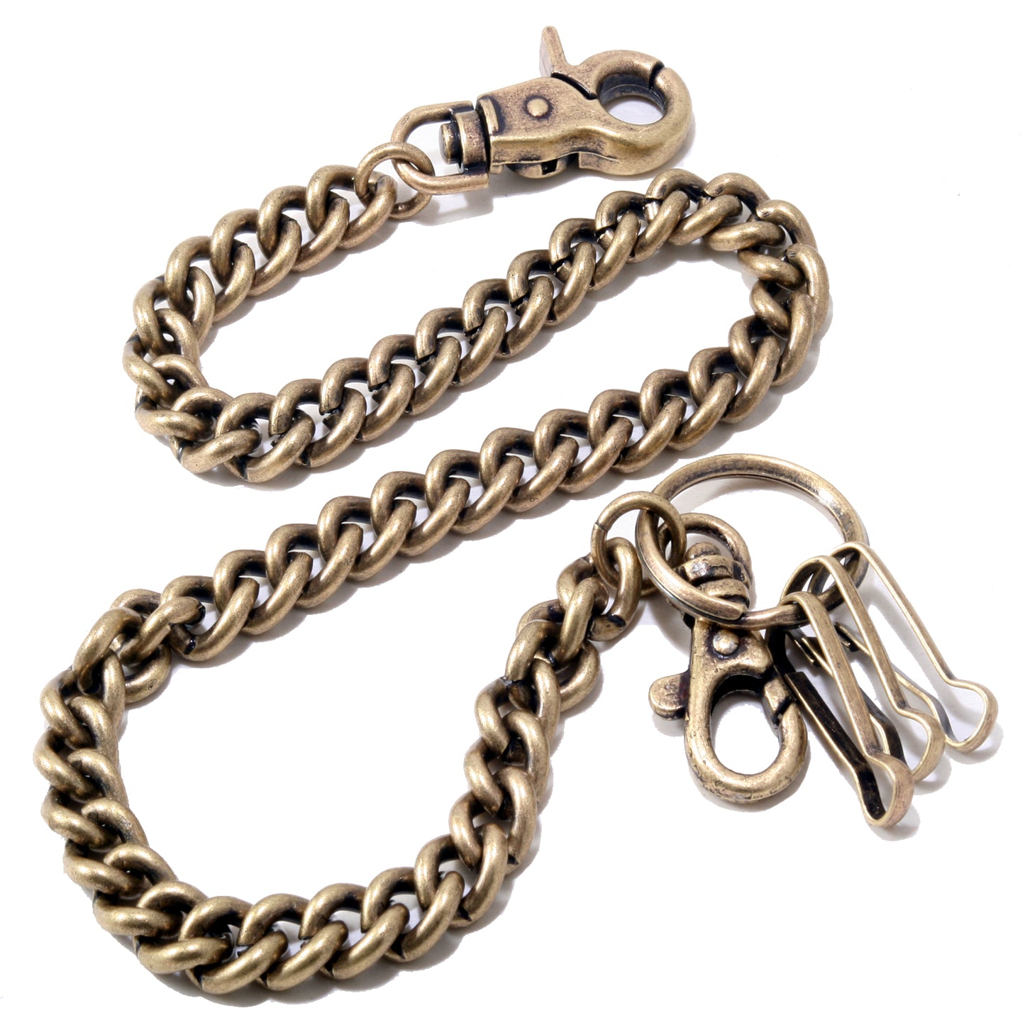 DK EMO Thick Basic Biker Trucker Keychain Key Jean Wallet Chain (21") SLV/BLK/BRN CS152MLT