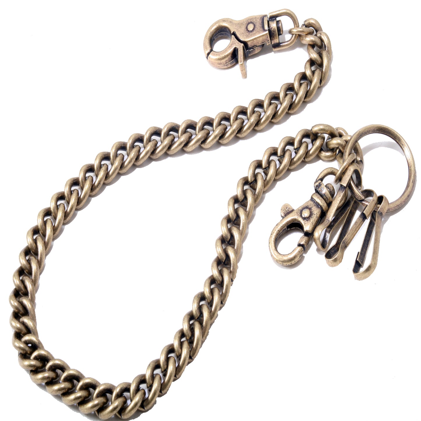 DK EMO Thick Basic Biker Trucker Keychain Key Jean Wallet Chain (21") SLV/BLK/BRN CS152MLT