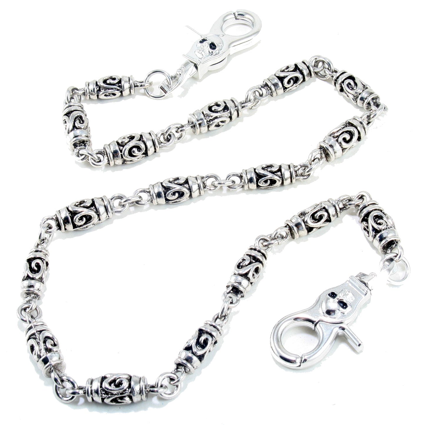 DK Simple Small Knight Biker Trucker Key Jean Wallet Chain (26.5") Silver CS14