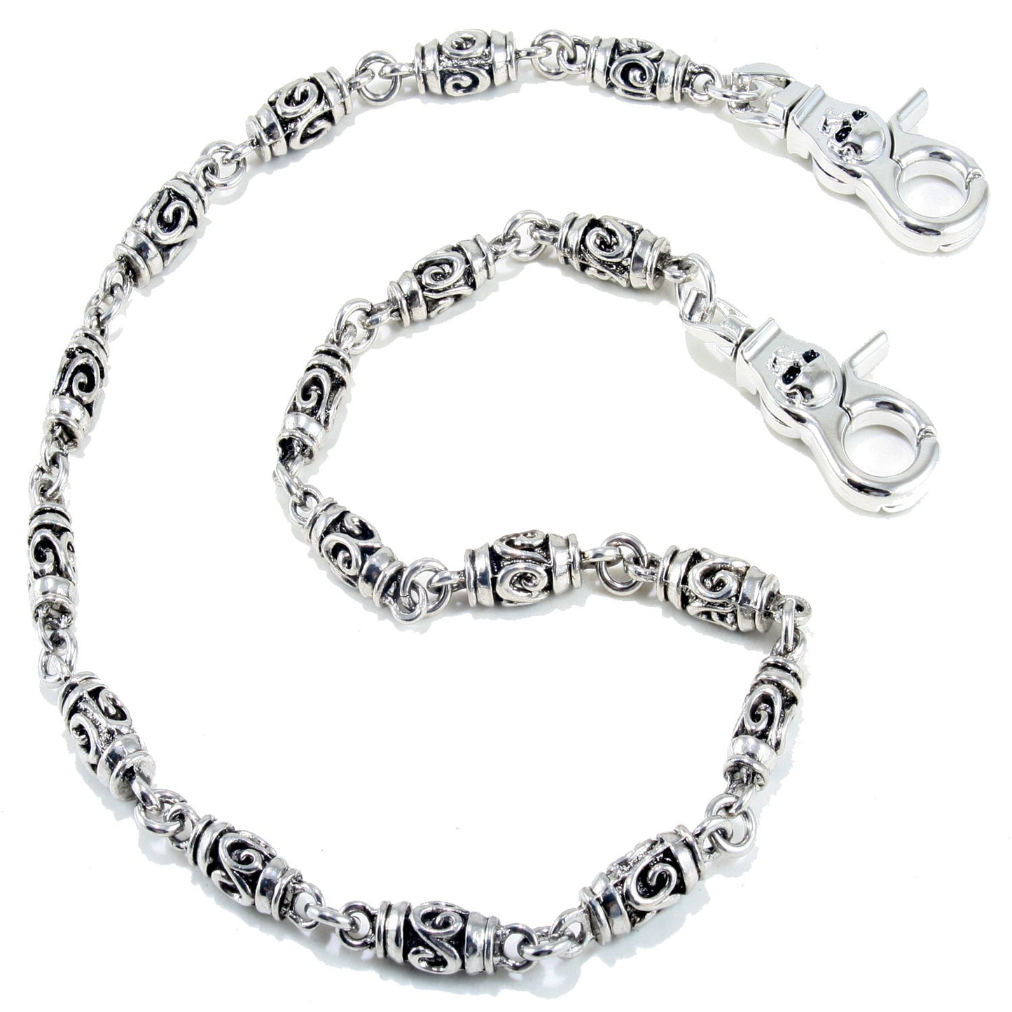 DK Simple Small Knight Biker Trucker Key Jean Wallet Chain (26.5") Silver CS14
