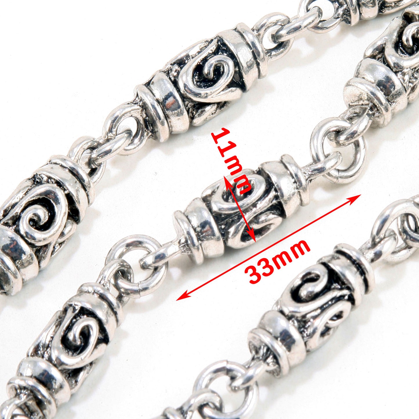 DK Simple Small Knight Biker Trucker Key Jean Wallet Chain (26.5") Silver CS14