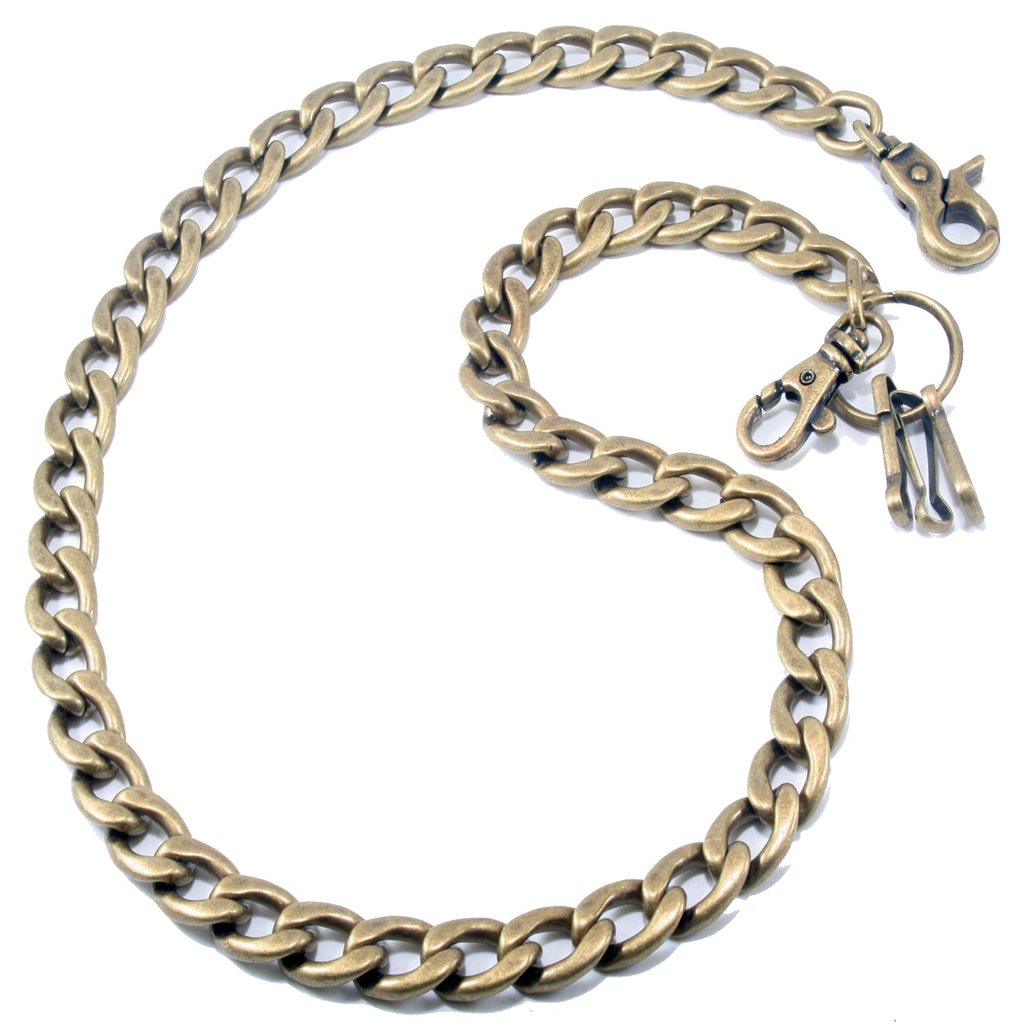 DK EMO Strong Basic Heavy Biker Trucker Key Jean Wallet Chain (23/30") RN/SLV/BLK CS47MLT