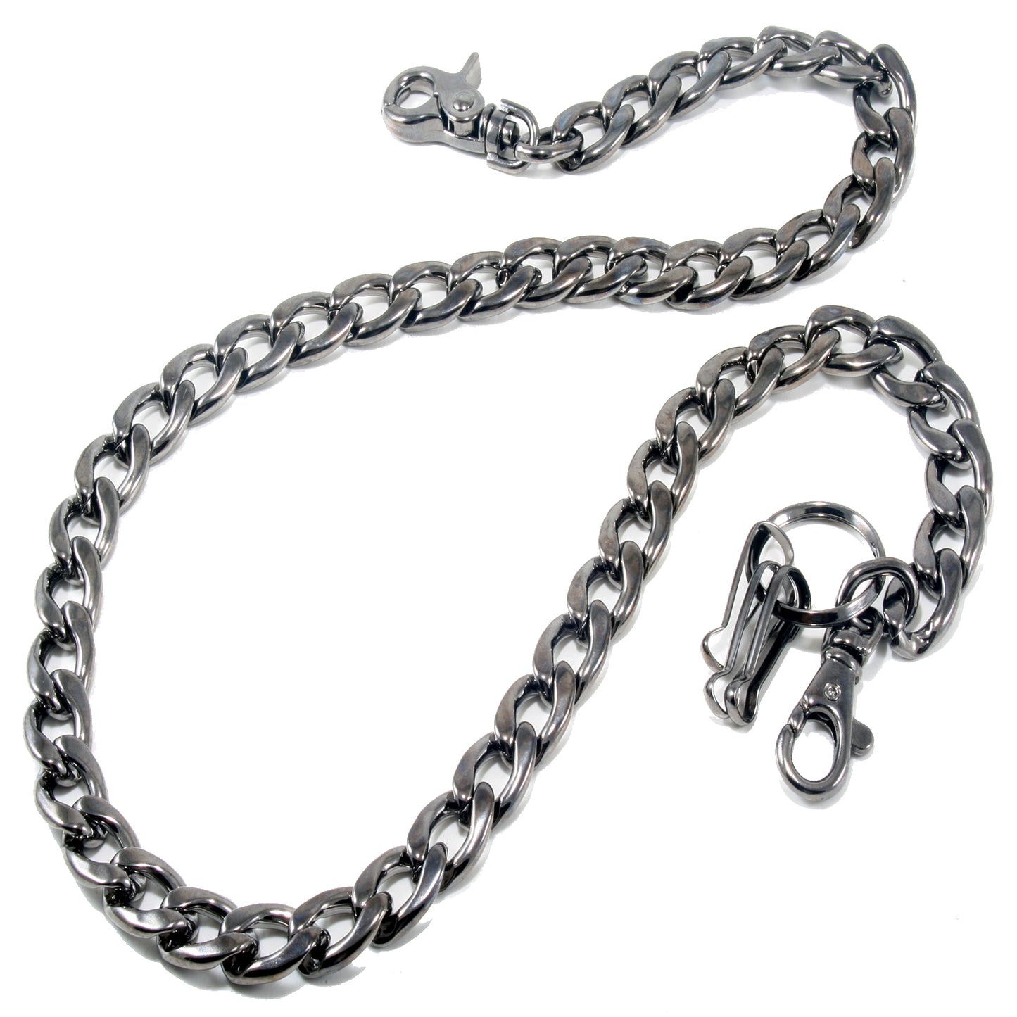 DK EMO Strong Basic Heavy Biker Trucker Key Jean Wallet Chain (23/30") RN/SLV/BLK CS47MLT