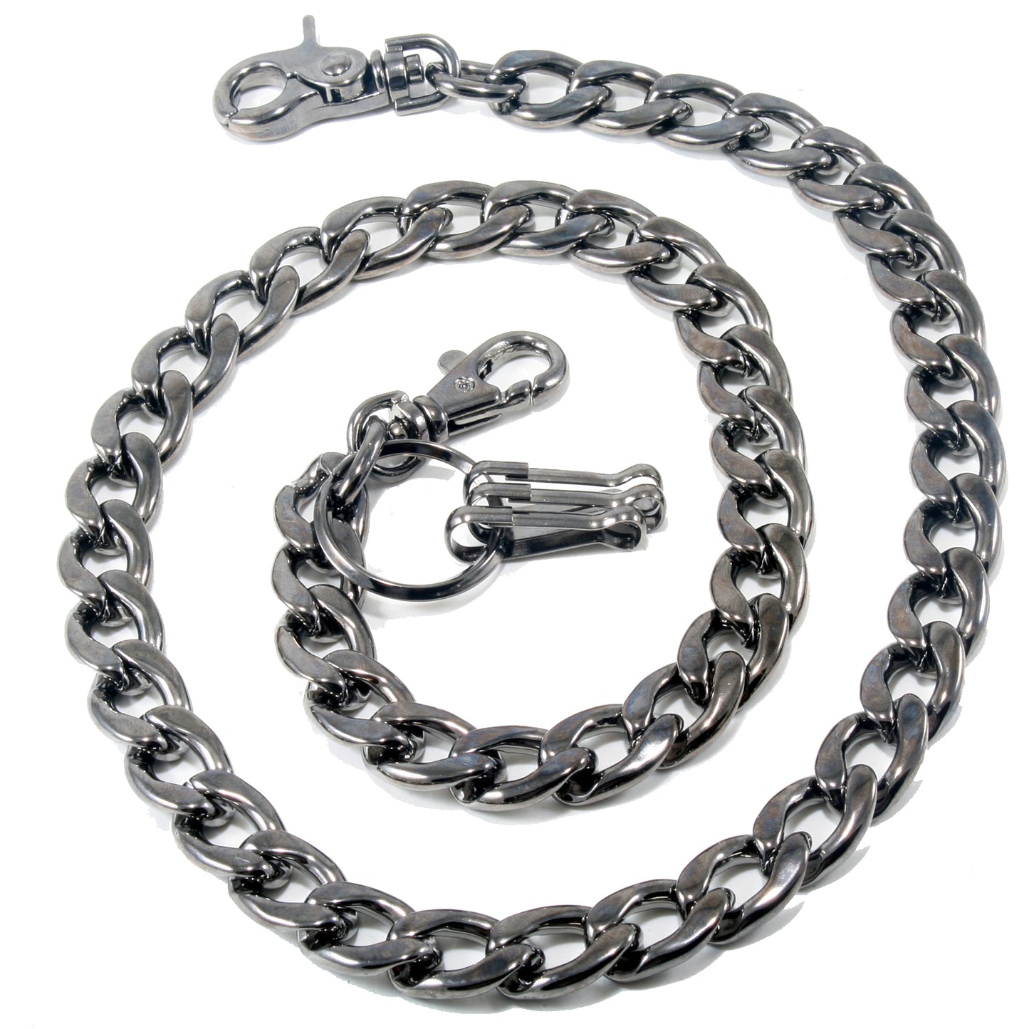 DK EMO Strong Basic Heavy Biker Trucker Key Jean Wallet Chain (23/30") RN/SLV/BLK CS47MLT