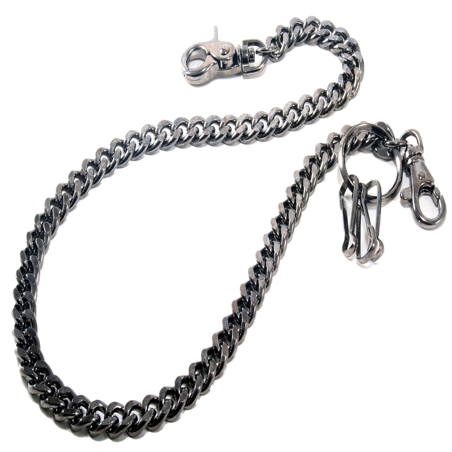 DK EMO Thick Basic Biker Trucker Keychain Key Jean Wallet Chain (23") BRN,SLV,BLK CS150MLT