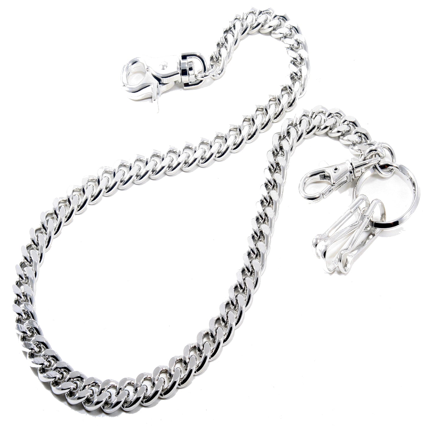 DK EMO Thick Basic Biker Trucker Keychain Key Jean Wallet Chain (23") BRN,SLV,BLK CS150MLT