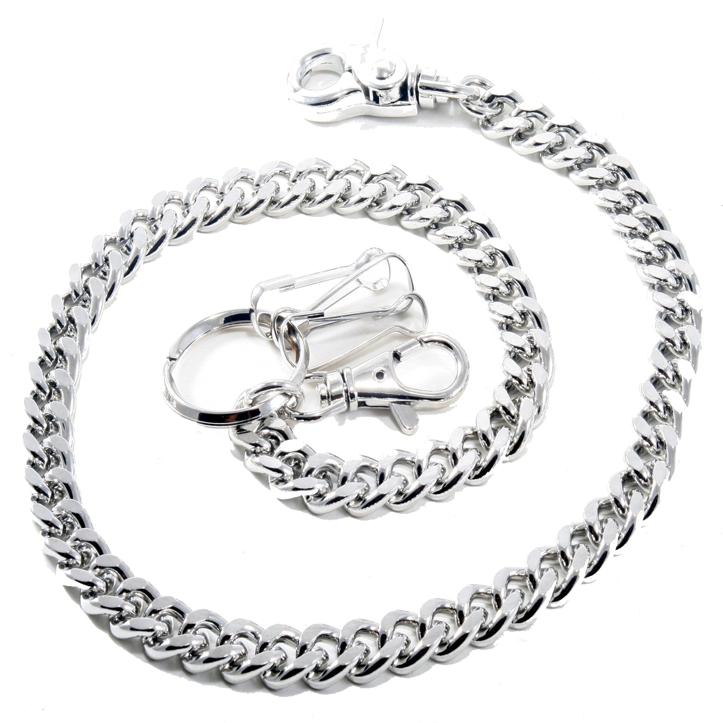 DK EMO Thick Basic Biker Trucker Keychain Key Jean Wallet Chain (23") BRN,SLV,BLK CS150MLT