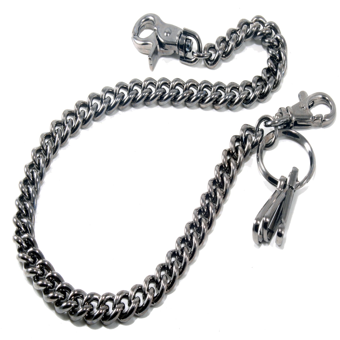 DK EMO Thick Basic Biker Trucker Keychain Key Jean Wallet Chain (21") SLV/BLK/BRN CS152MLT