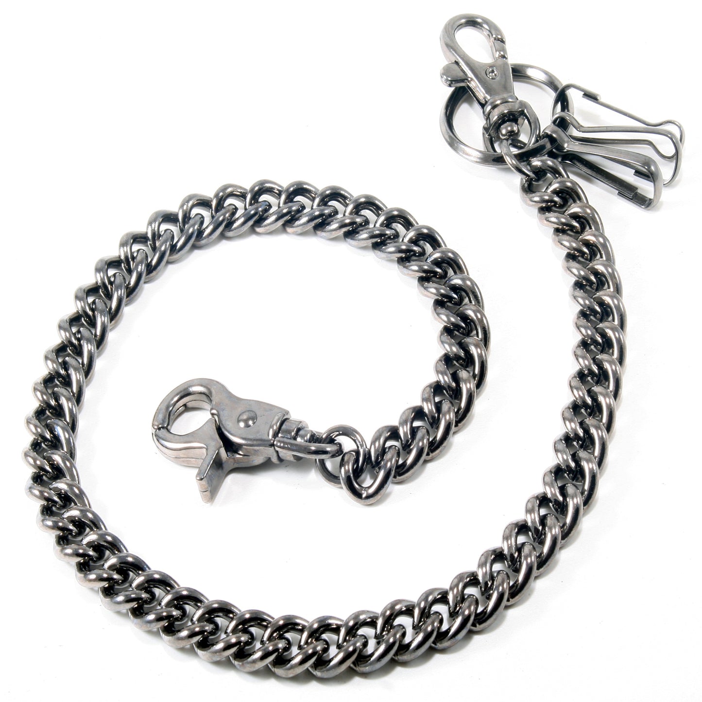 DK EMO Thick Basic Biker Trucker Keychain Key Jean Wallet Chain (21") SLV/BLK/BRN CS152MLT