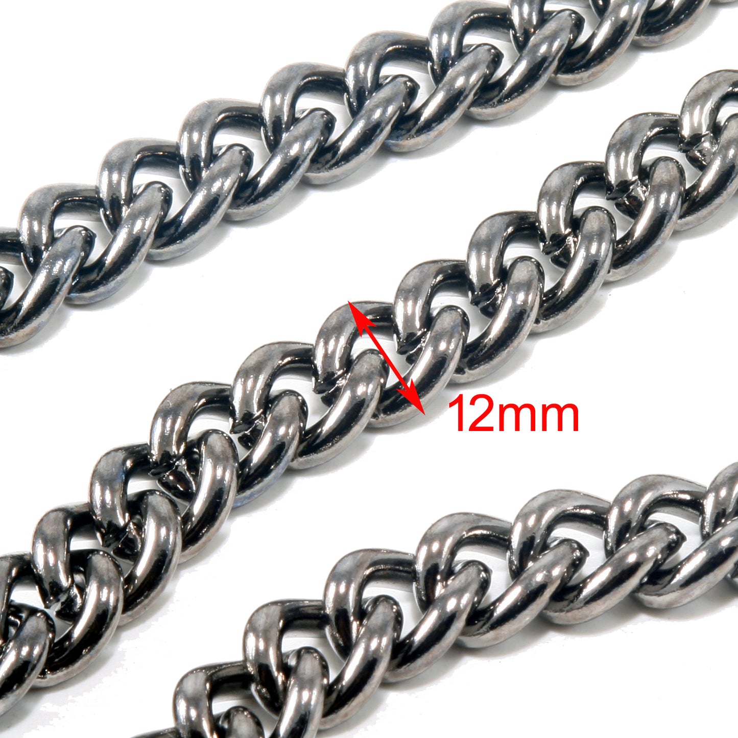 DK EMO Thick Basic Biker Trucker Keychain Key Jean Wallet Chain (21") SLV/BLK/BRN CS152MLT