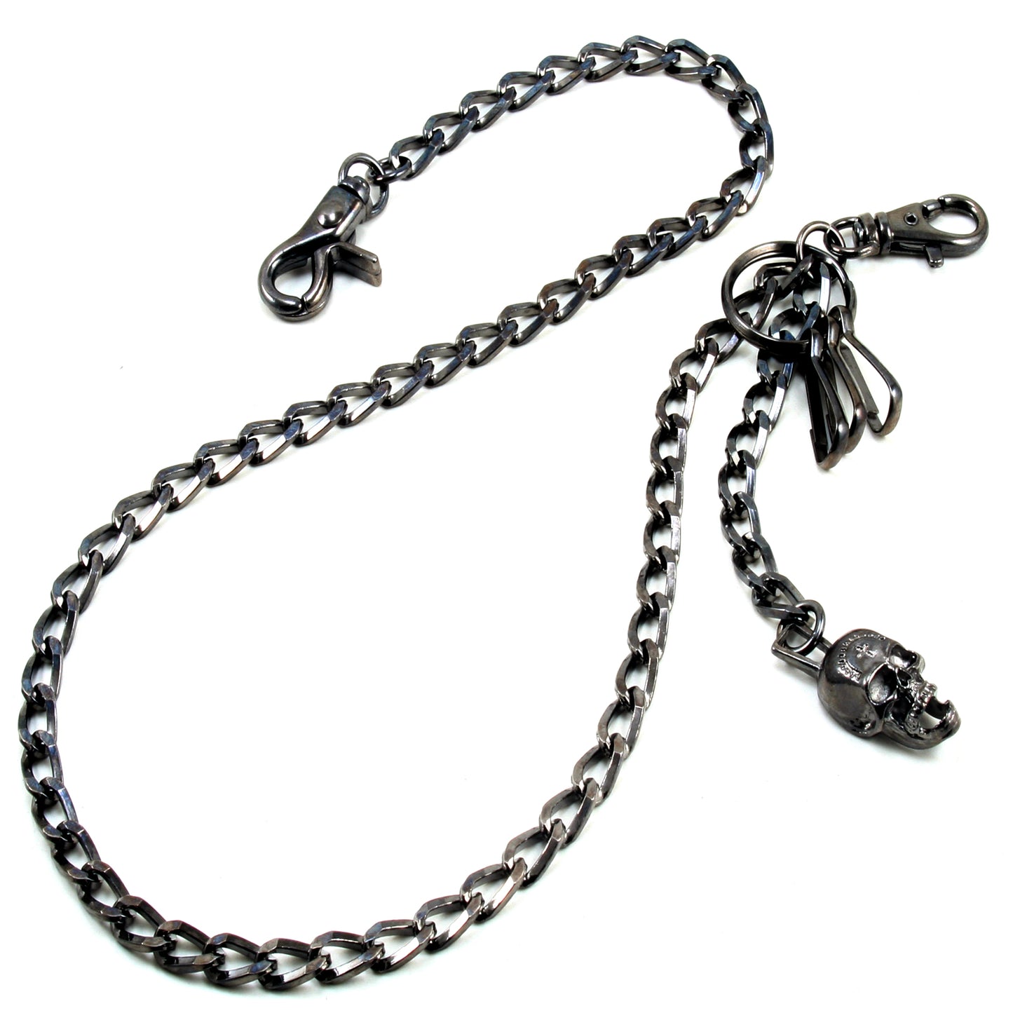 DK Strong Basic Skull Flat EMO Biker Trucker Key Jean Wallet Chain (26.5") CS91MLT