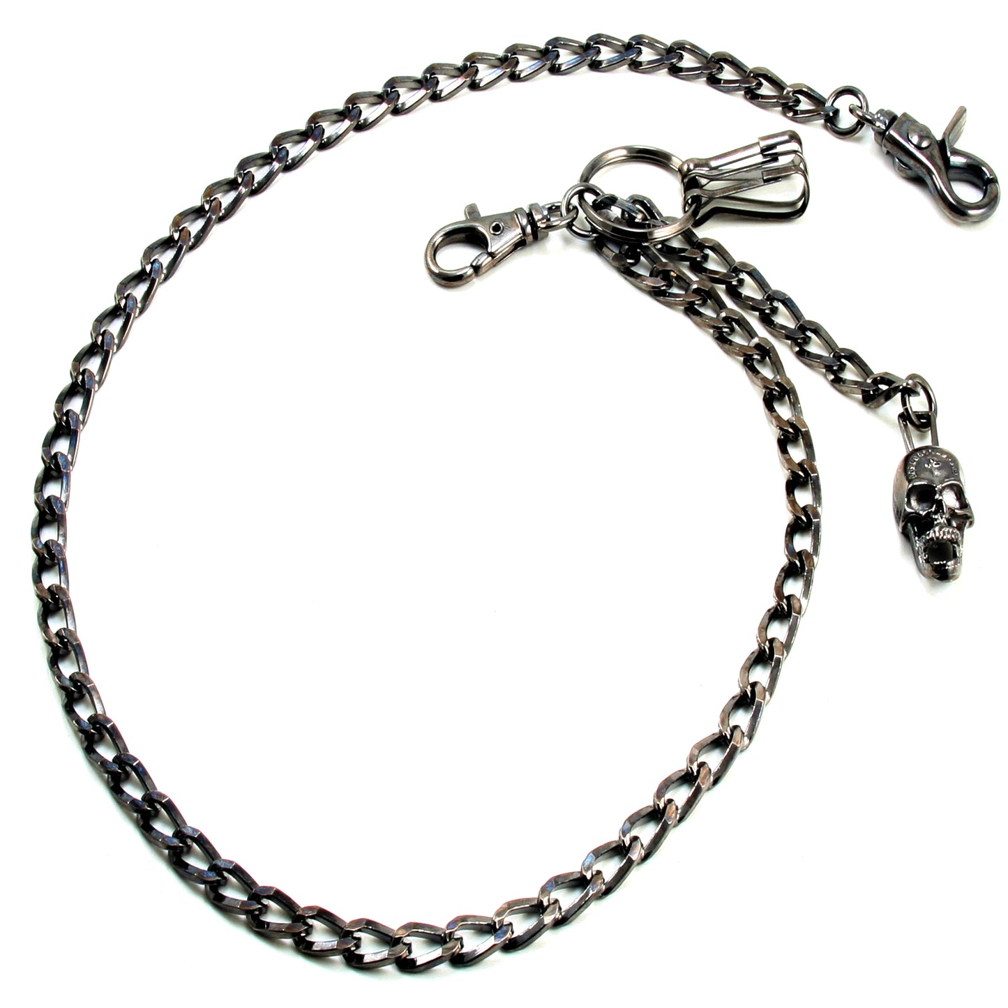 DK Strong Basic Skull Flat EMO Biker Trucker Key Jean Wallet Chain (26.5") CS91MLT