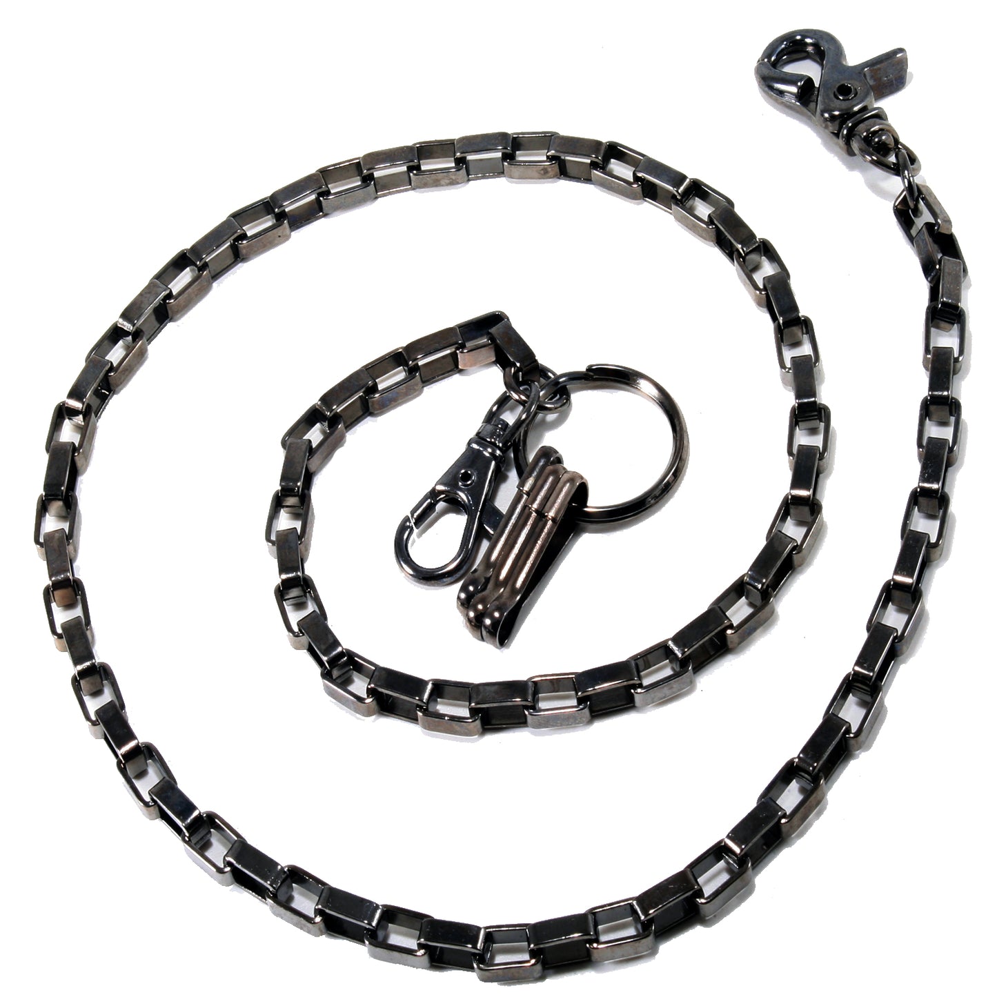 DK Basic Square Connect Biker Trucker Key Jean Wallet Chain (20/30") SLV/BLK/BRN CS21MLT