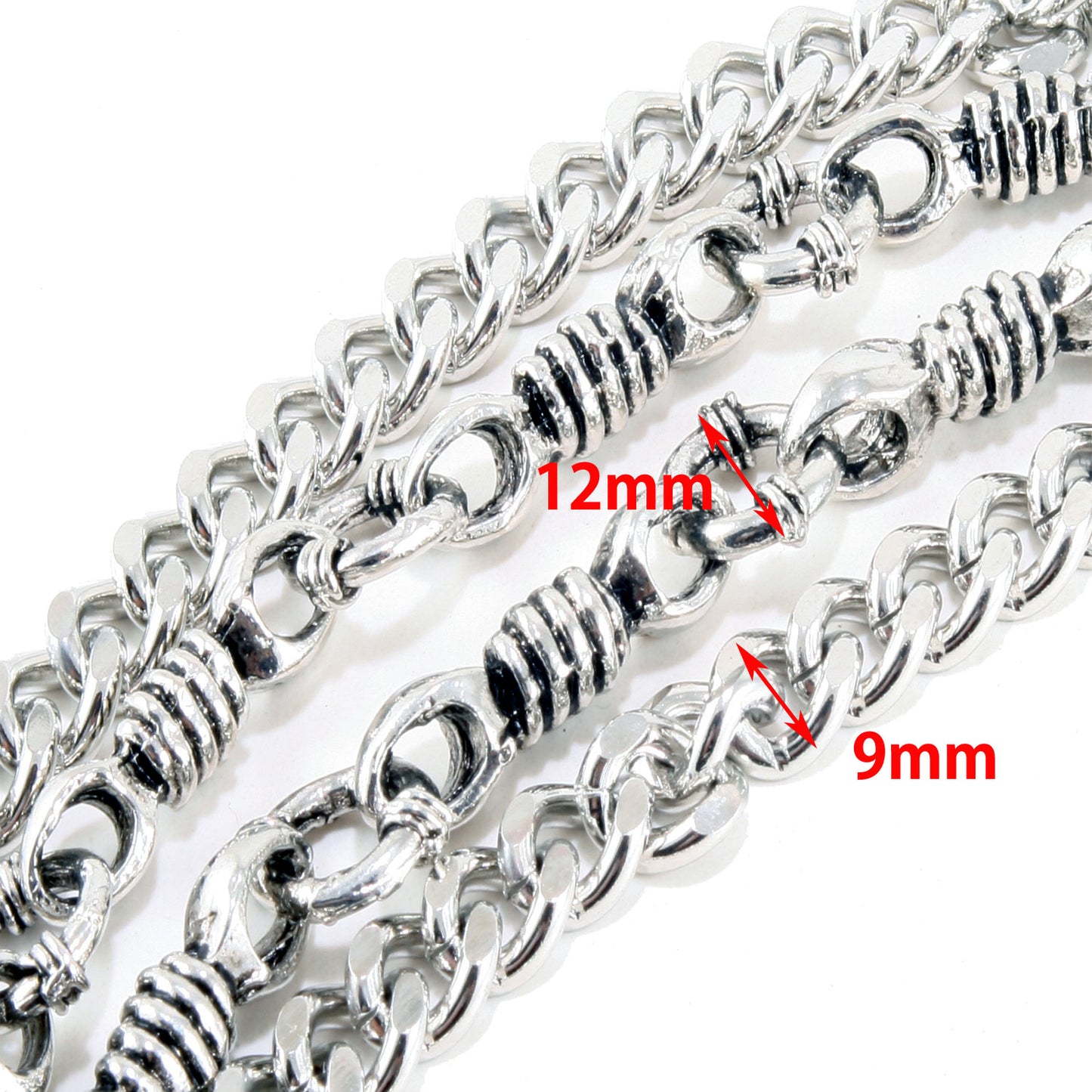 DK Suede Roof Biker Trucker Key Pocket Jean Wallet Chain (25") Silver CS22
