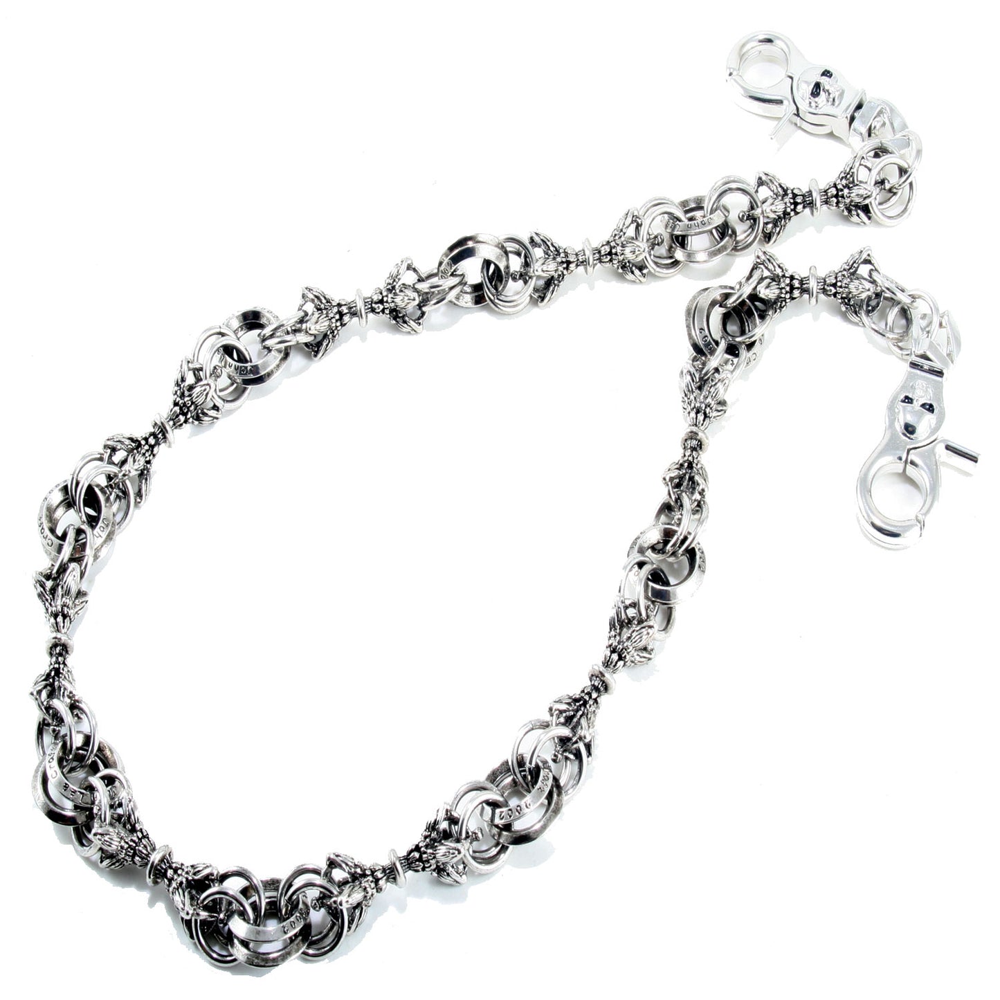 DK Classic Medieval Gothic Biker Trucker Key Jean Wallet Chain (22/26.5) Silver CS26MLT
