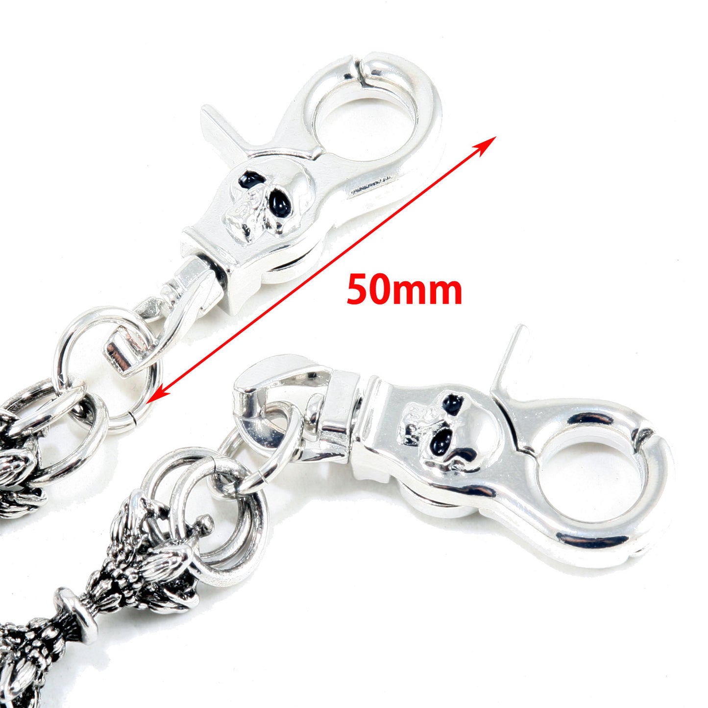DK Classic Medieval Gothic Biker Trucker Key Jean Wallet Chain (22/26.5) Silver CS26MLT