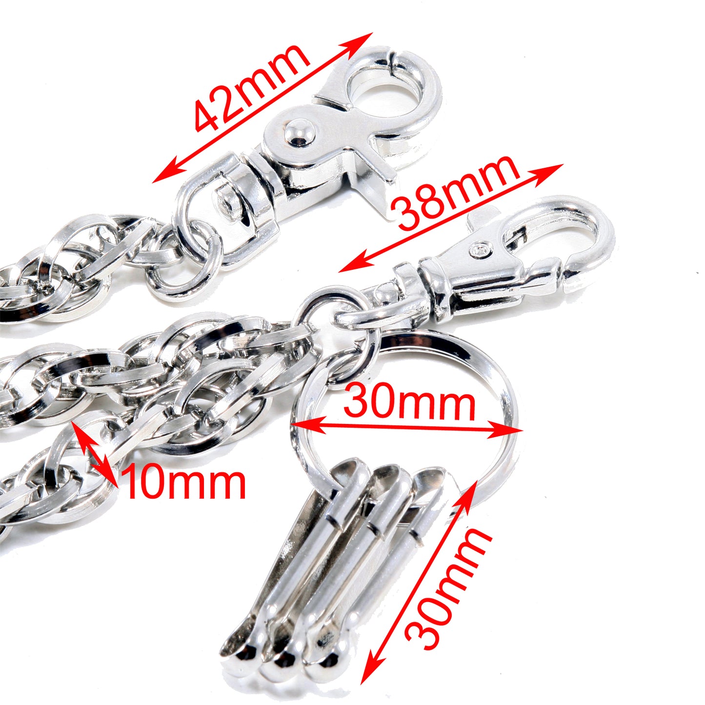 DK Cross Pendant Link Biker Trucker Key Jean Wallet Chain (26.5") CS42MLT