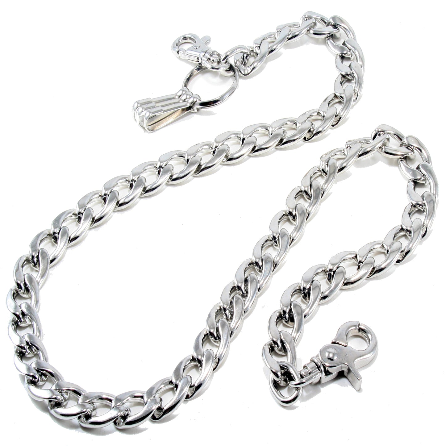DK EMO Strong Basic Heavy Biker Trucker Key Jean Wallet Chain (23/30") RN/SLV/BLK CS47MLT