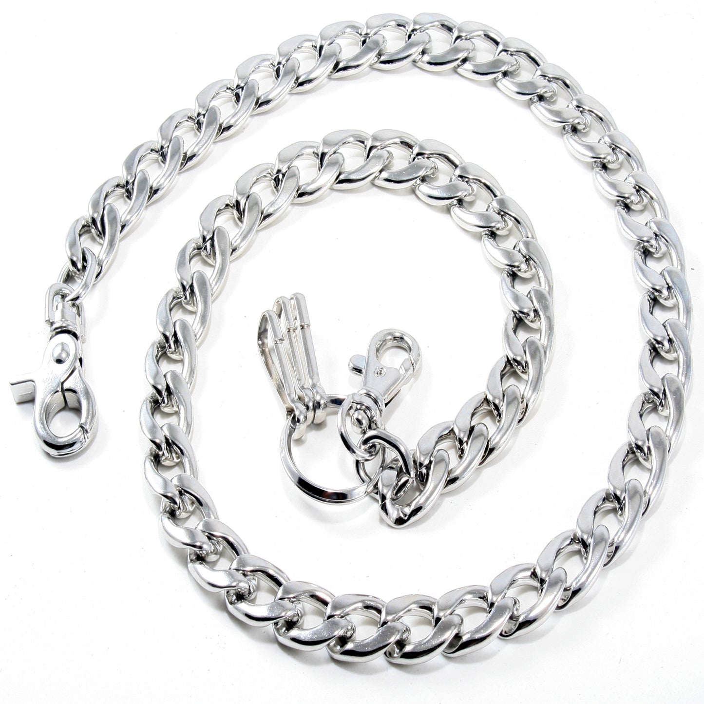 DK EMO Strong Basic Heavy Biker Trucker Key Jean Wallet Chain (23/30") RN/SLV/BLK CS47MLT