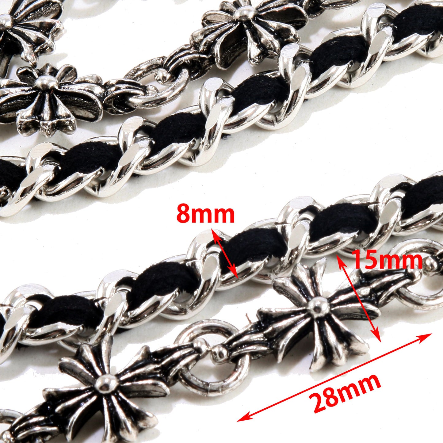 DK Knife Pendant Combo EMO Biker Keychain Key Jean Wallet Chain CS62