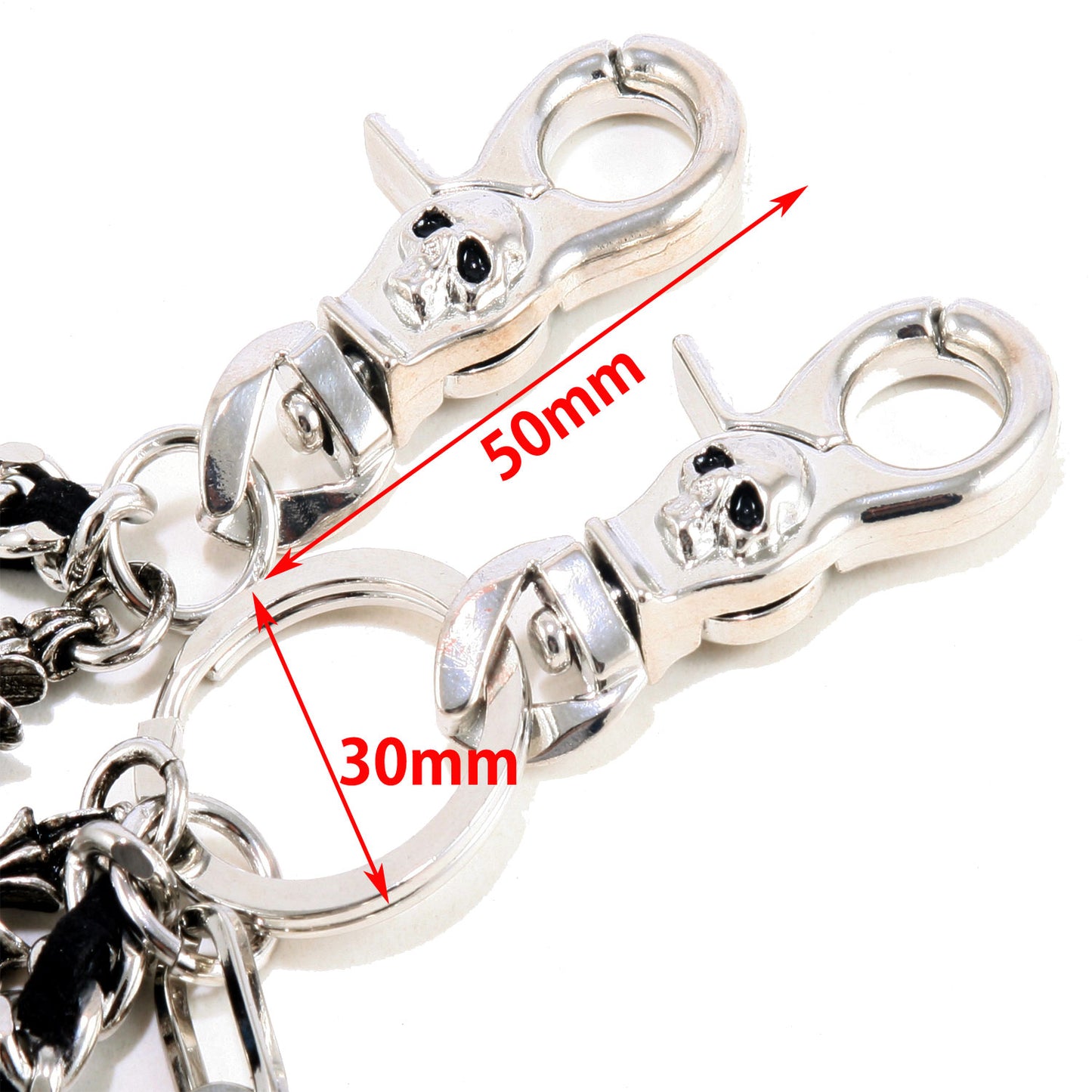 DK Knife Pendant Combo EMO Biker Keychain Key Jean Wallet Chain CS62