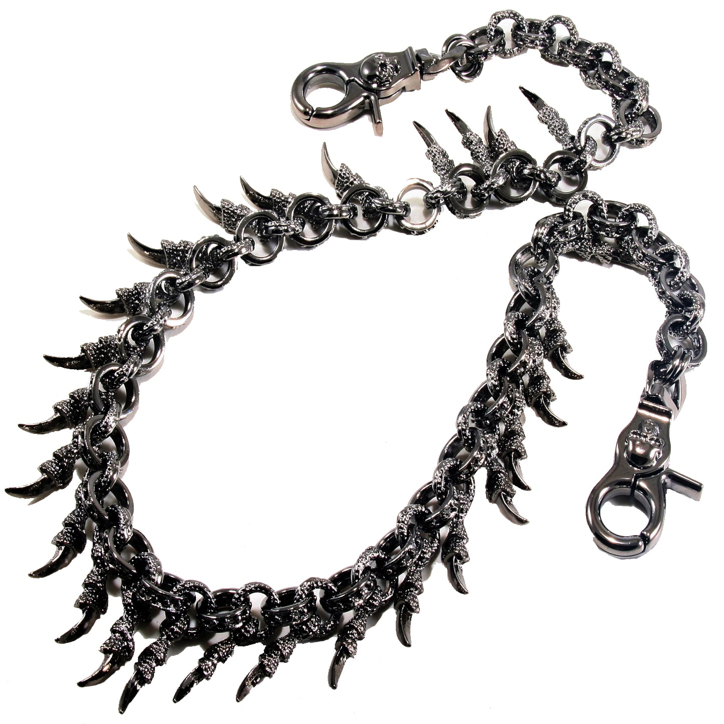 DK Claw Pendant Ring EMO Biker Trucker Key Jean Wallet Chain (28") SLV/BLK CS79MLT