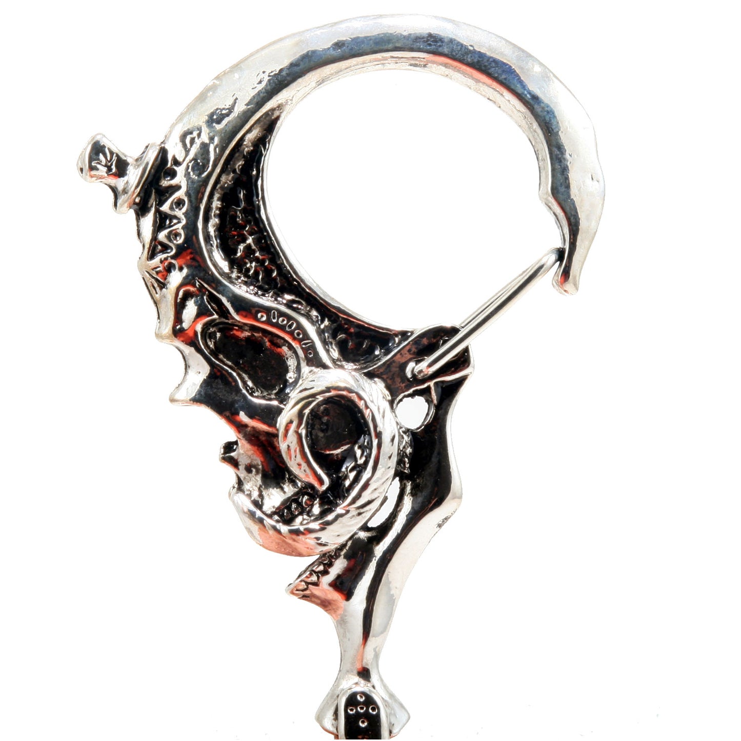 Big Skull Hook Leather Biker Trucker Key Jean Wallet Chain (28") Black NCS50