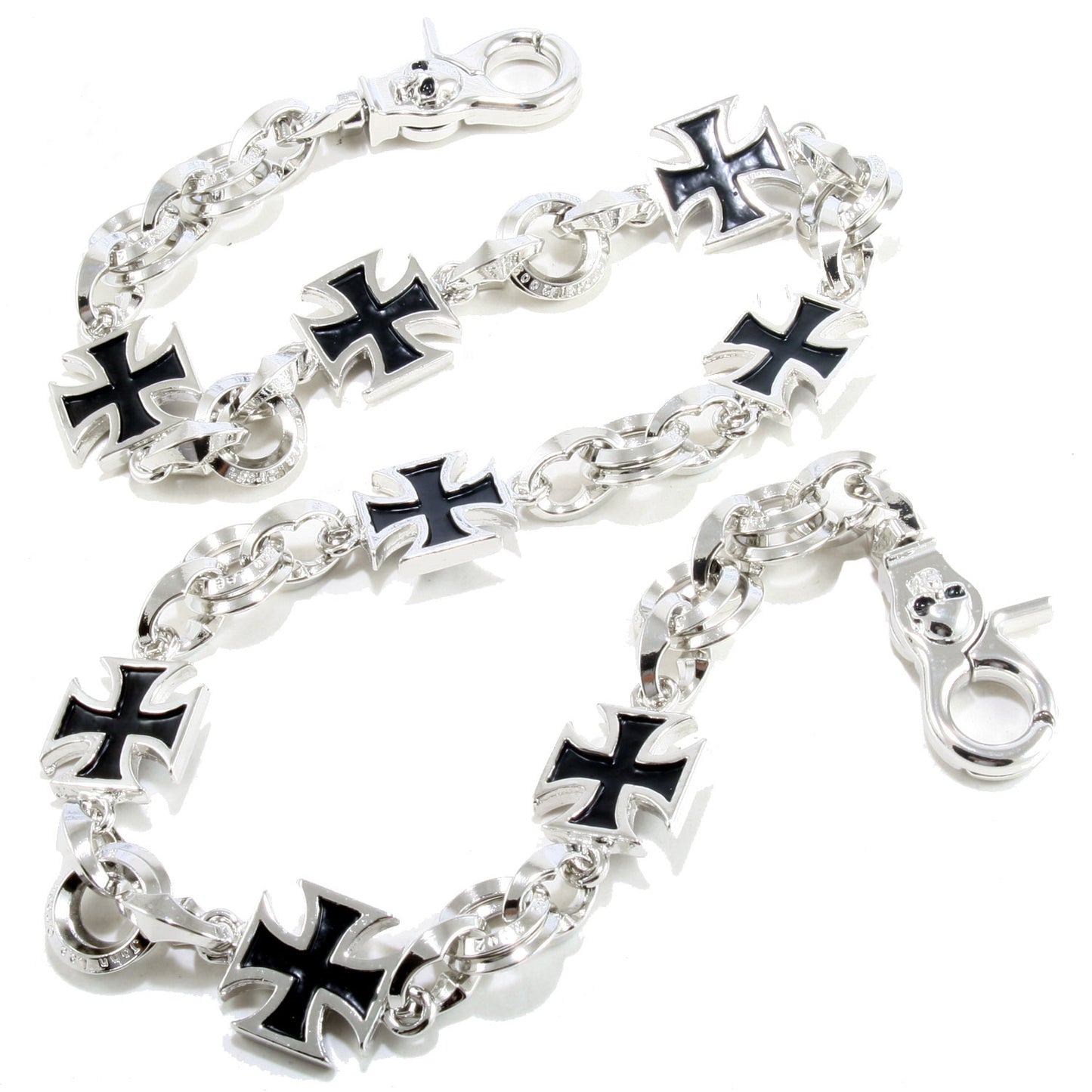 DK Heavy Cross Trucker Biker Key Jean Wallet Chain (22/28.5") Silver NCS95