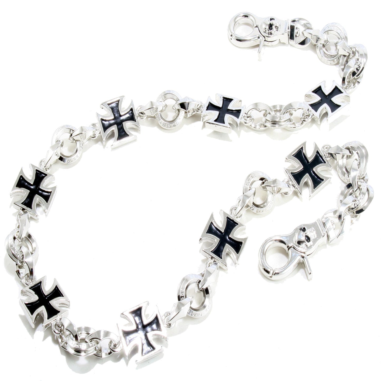 DK Heavy Cross Trucker Biker Key Jean Wallet Chain (22/28.5") Silver NCS95