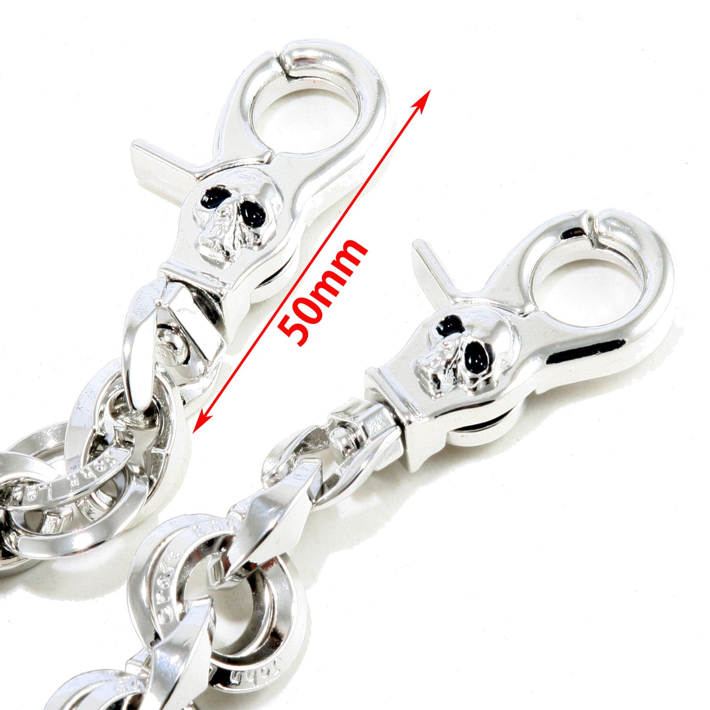 DK Heavy Cross Trucker Biker Key Jean Wallet Chain (22/28.5") Silver NCS95