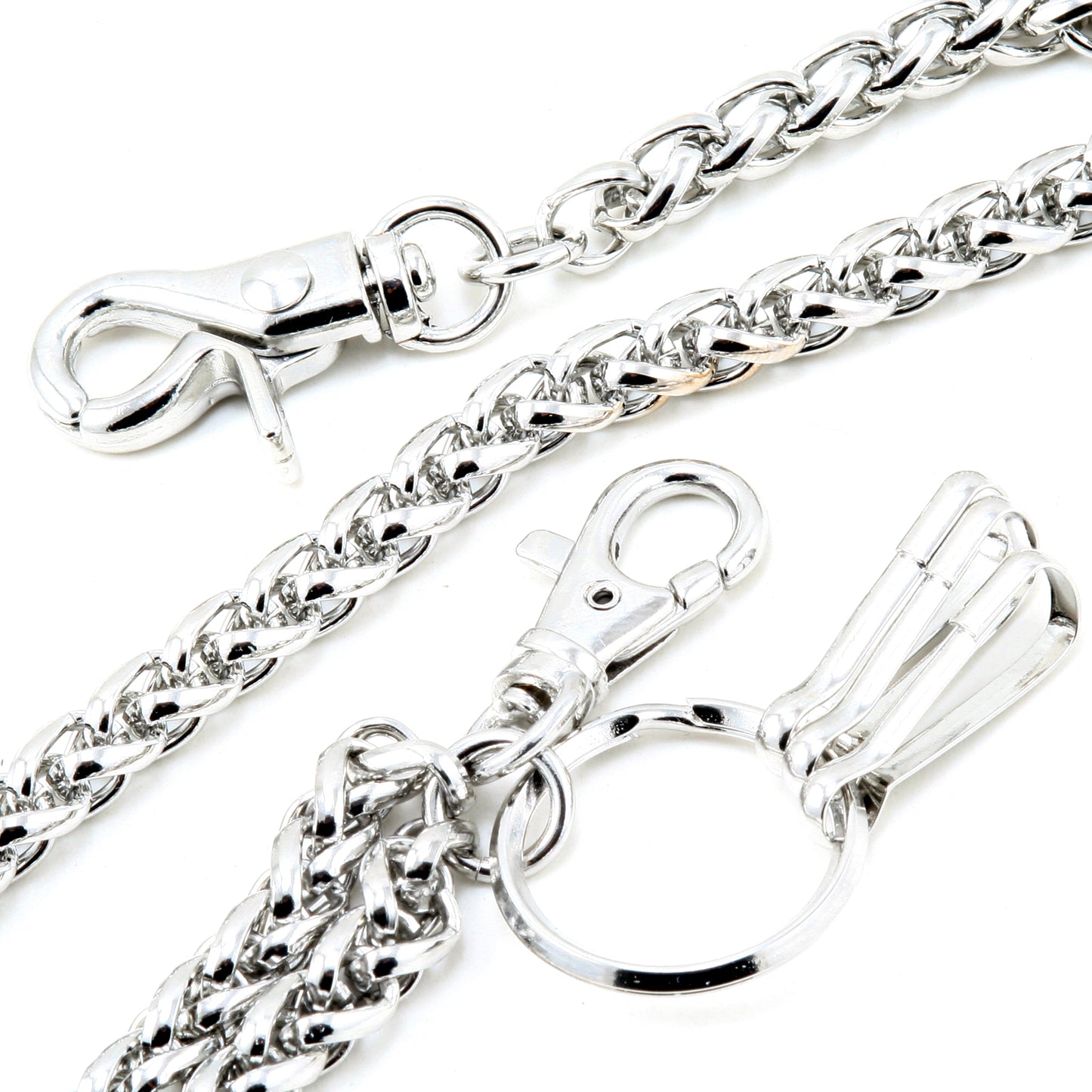 DK EMO Pendant Basic Strong Biker Trucker Key Jean Wallet Chain (27") SLV/BLK CS147MLT