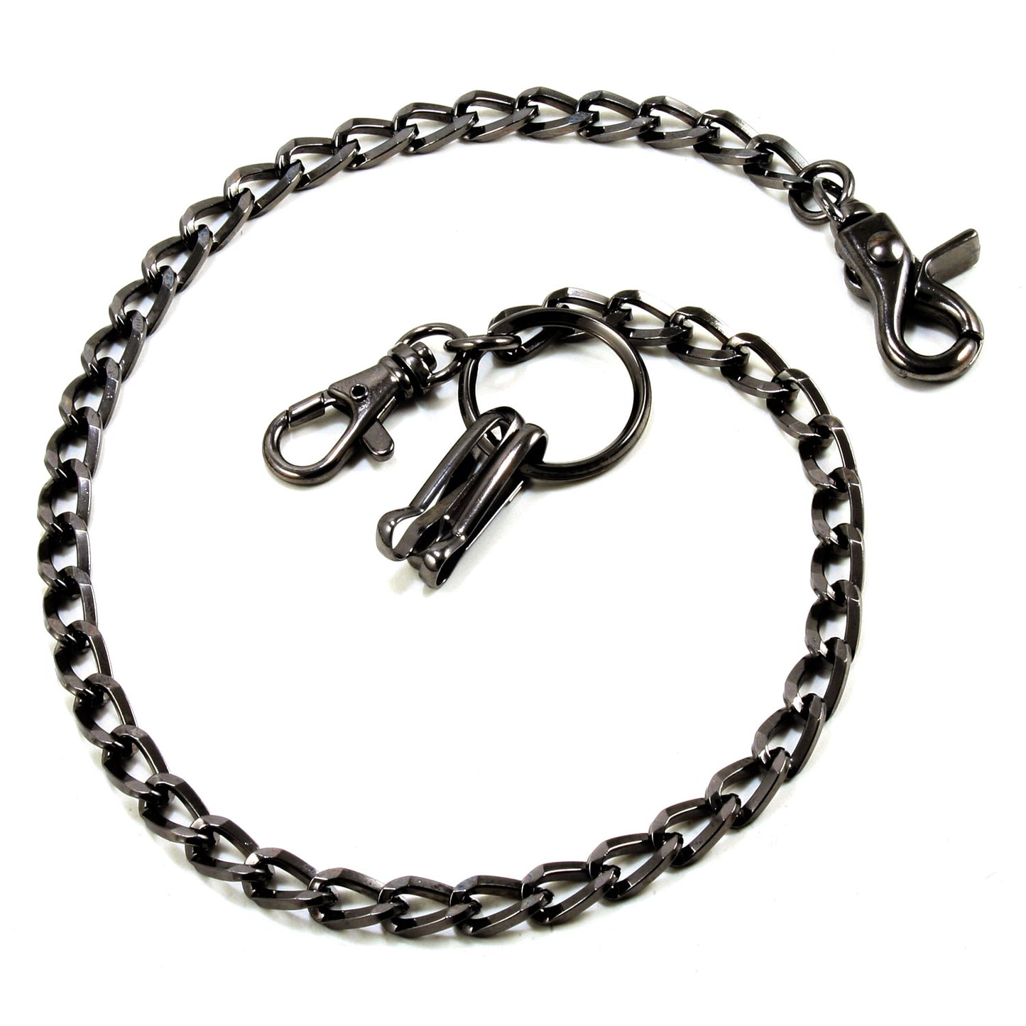 DK Marble Simple Strong Classic Biker Key Jean Wallet Chain (22"/30") SLV/BLK/BRN CS24MLT