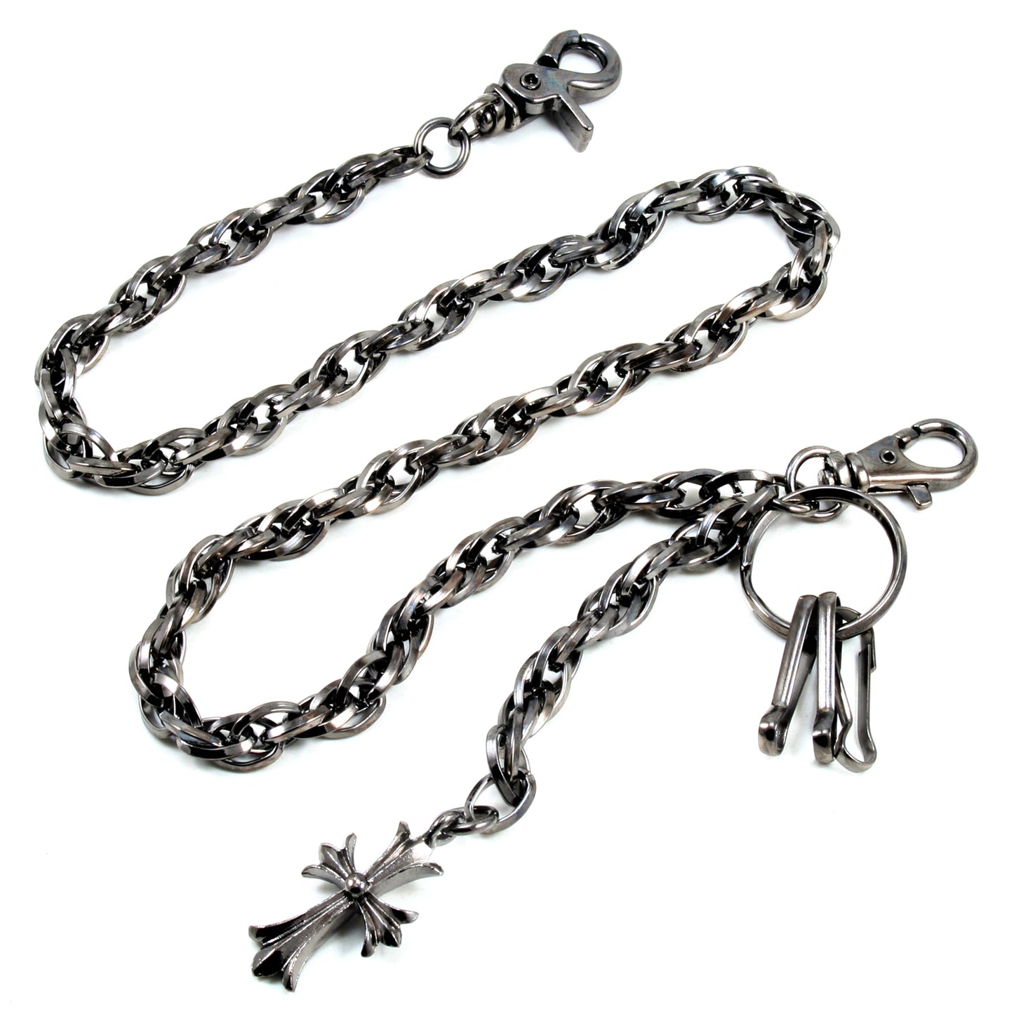 DK Cross Pendant Link Biker Trucker Key Jean Wallet Chain (26.5") CS42MLT