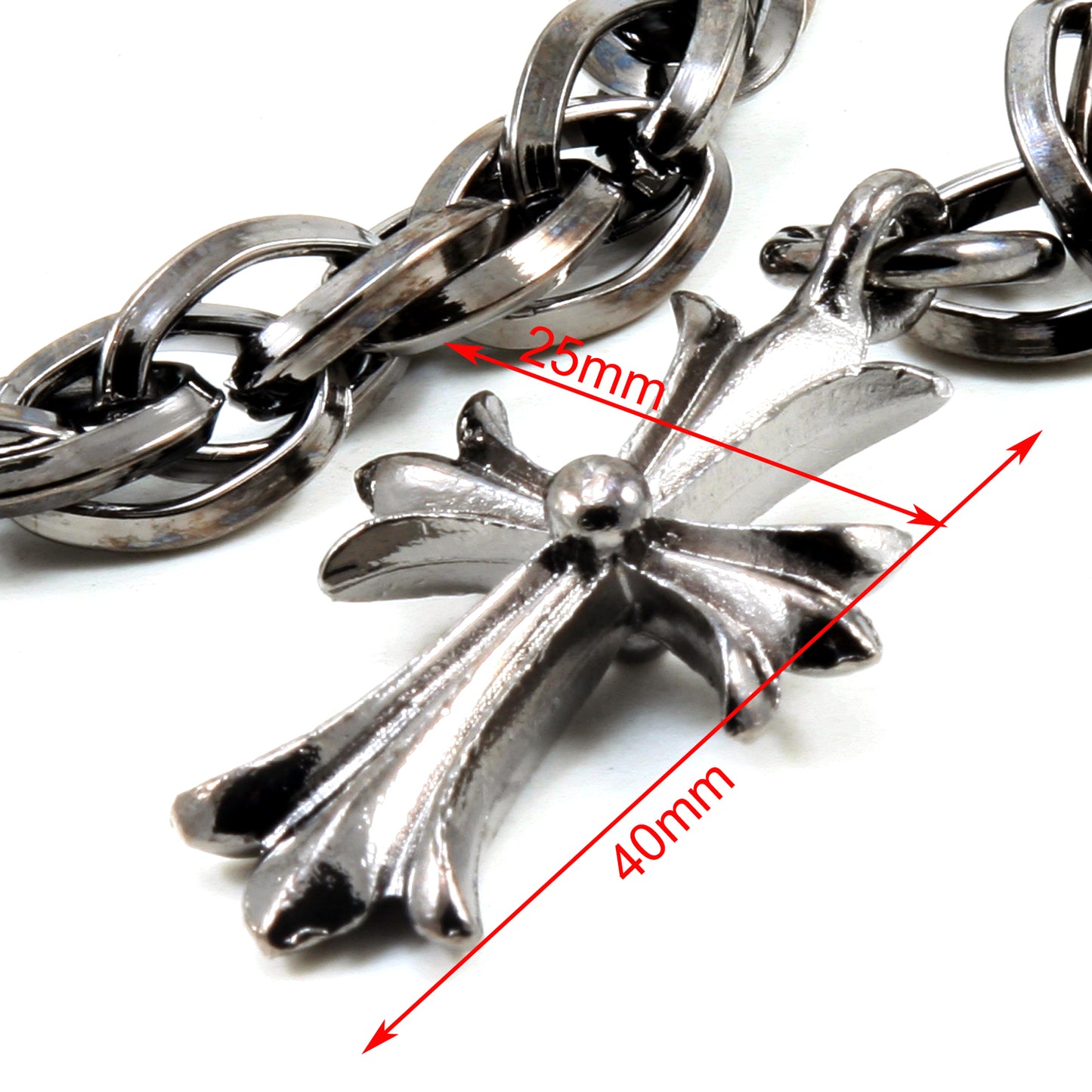 DK Cross Pendant Link Biker Trucker Key Jean Wallet Chain (26.5") CS42MLT