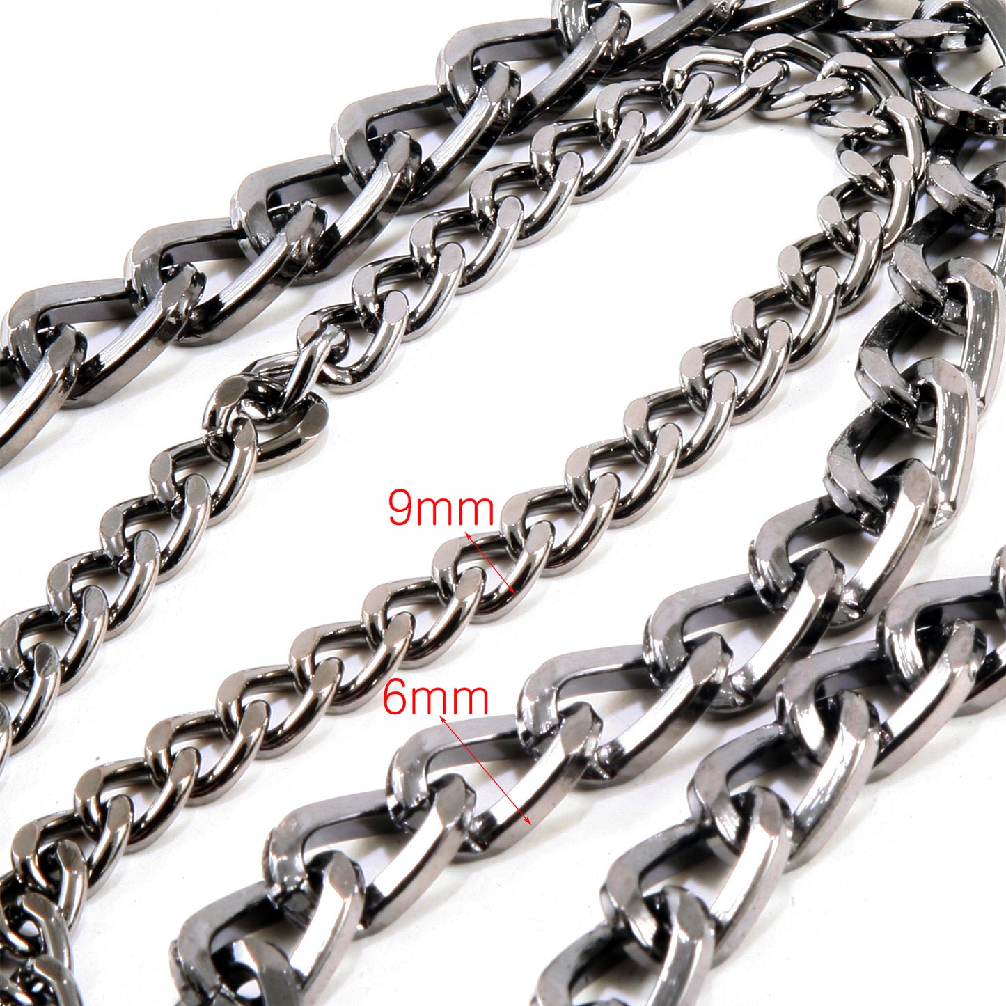 DK 2 Roof Strong Biker Trucker Key Jean Wallet Chain (23.5") SLV/BLK SYC41MLT