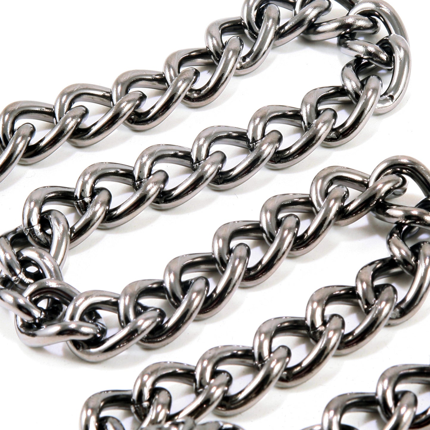 DK Skull Simple Strong Biker Trucker Key Jean Wallet Chain (25") SLV/BLK SYC66MT