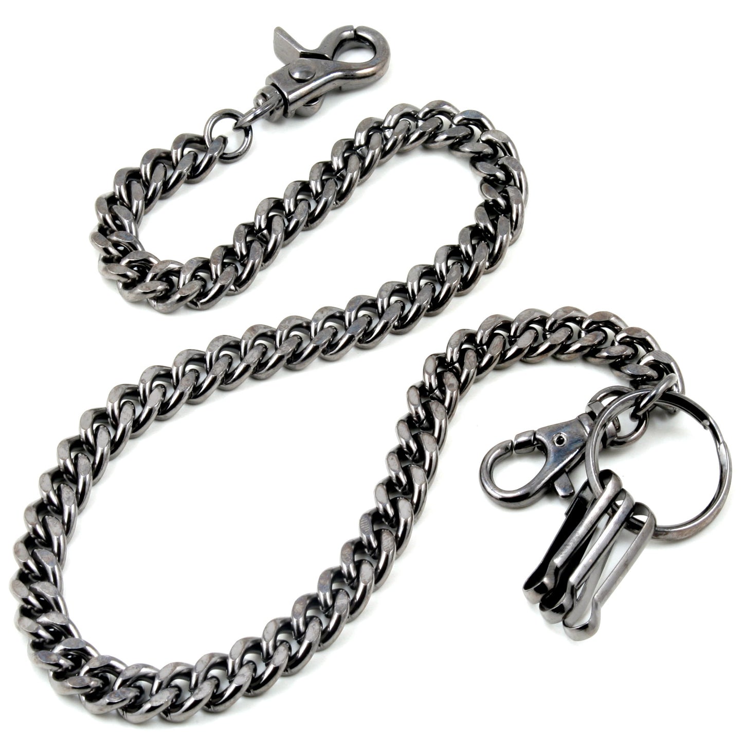 DK EMO Thick Basic Biker Trucker Keychain Key Jean Wallet Chain (23") BRN,SLV,BLK CS150MLT
