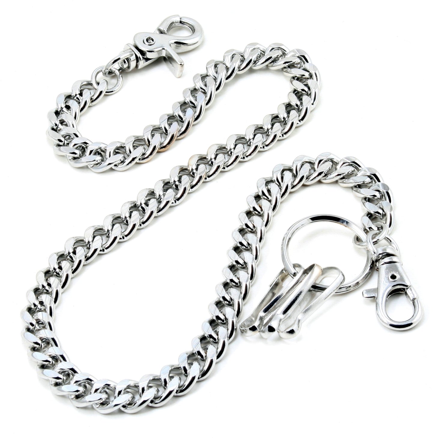 DK EMO Thick Basic Biker Trucker Keychain Key Jean Wallet Chain (23") BRN,SLV,BLK CS150MLT